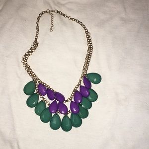 Teal and purple necklace
